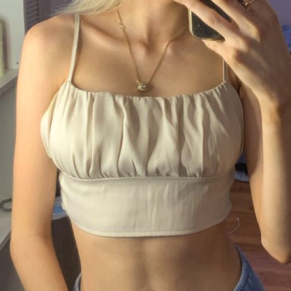 Kendall & Kylie satin crop top